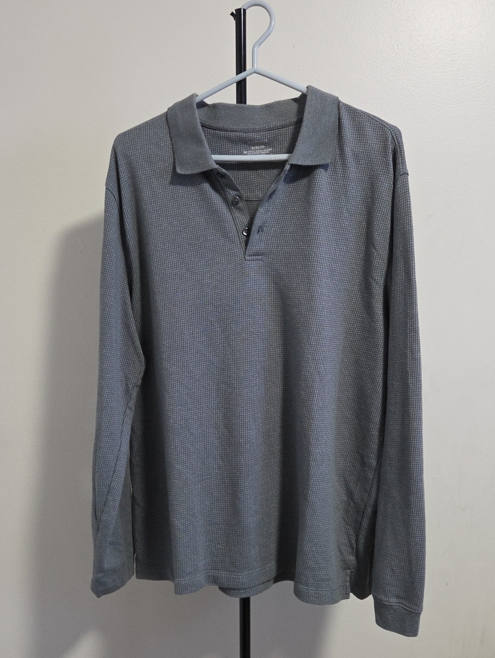 Van Heusen Cotton Blend Long Sleeve Polo Sweater